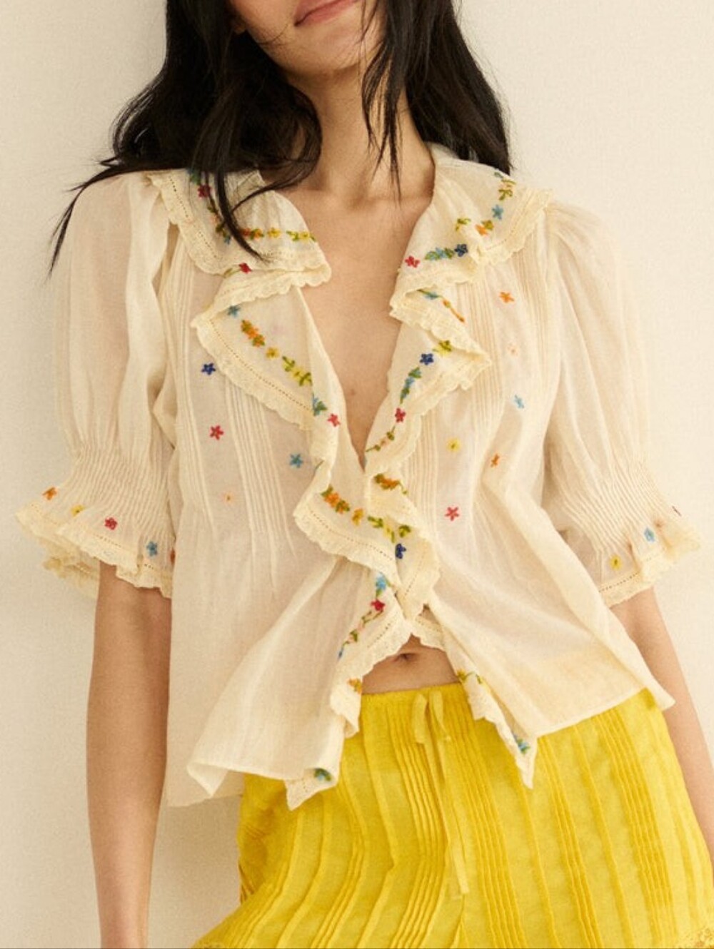 NWT DOEN Hettie Top Candlelight XS